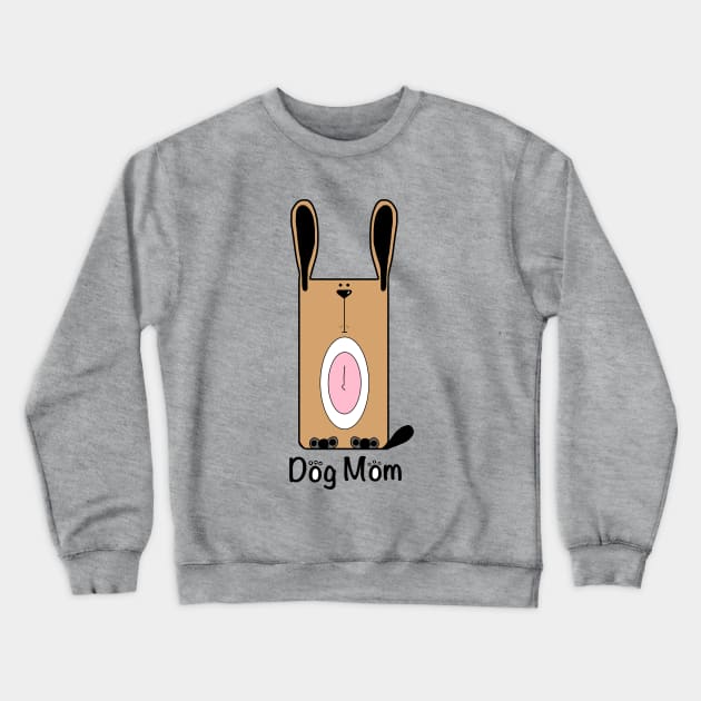 Dog mom Crewneck Sweatshirt by Deck of Art